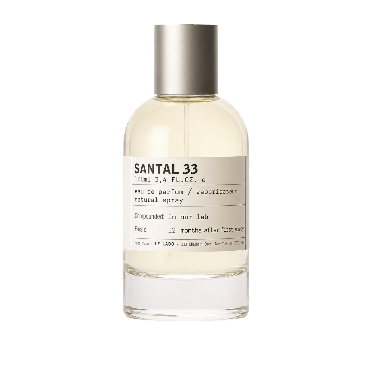 Le Labo Santal 33 Eau de Parfum bottle-only-rembg