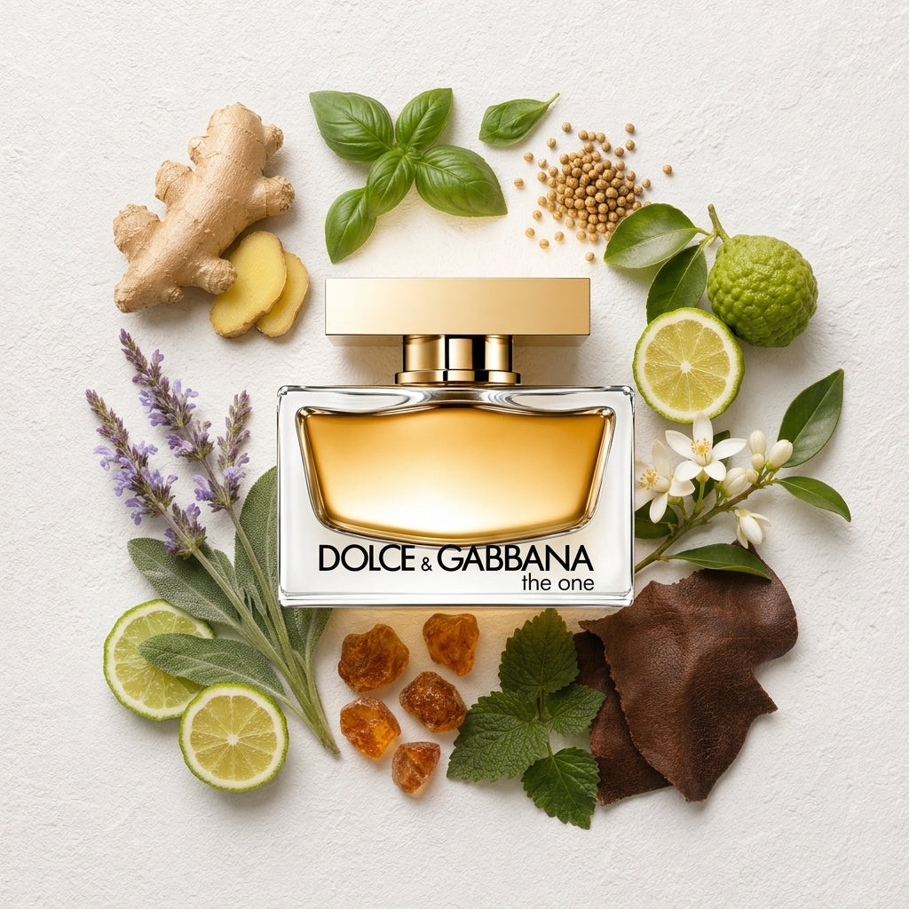 The One Eau de Parfum bottle-with-ingredients
