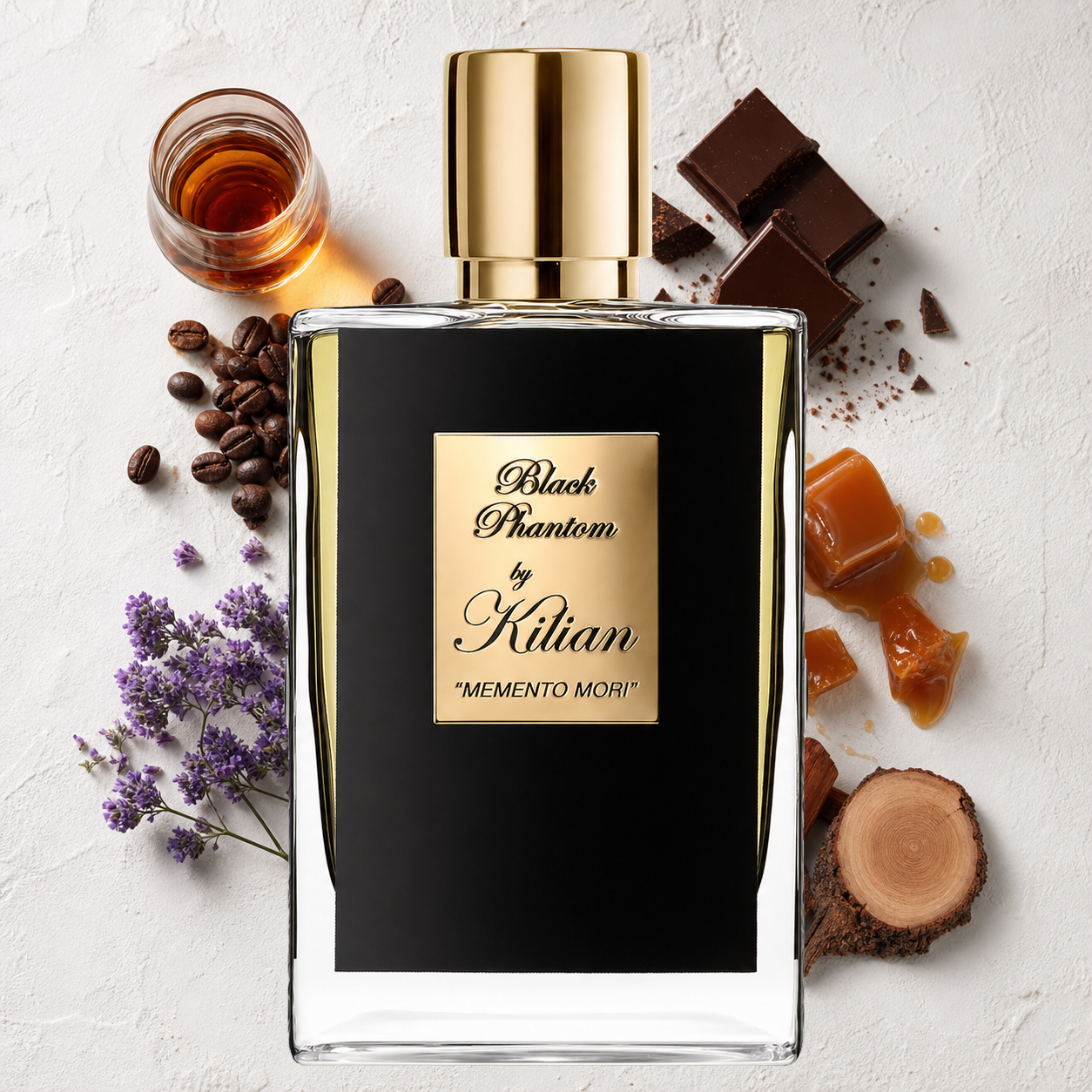 Black Phantom Eau de Parfum bottle-with-ingredients