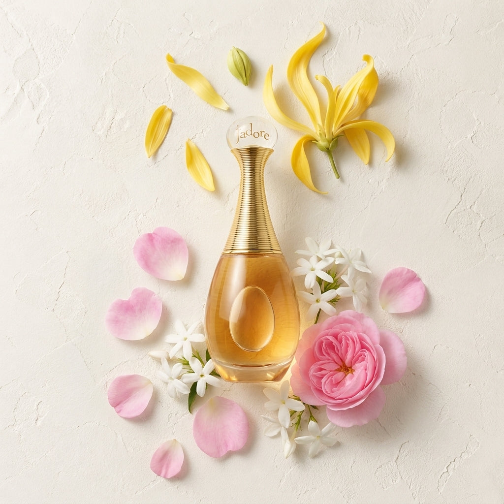 J'adore Eau de Parfum bottle-with-ingredients
