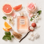 Coco Mademoiselle Eau de Toilette bottle-with-ingredients