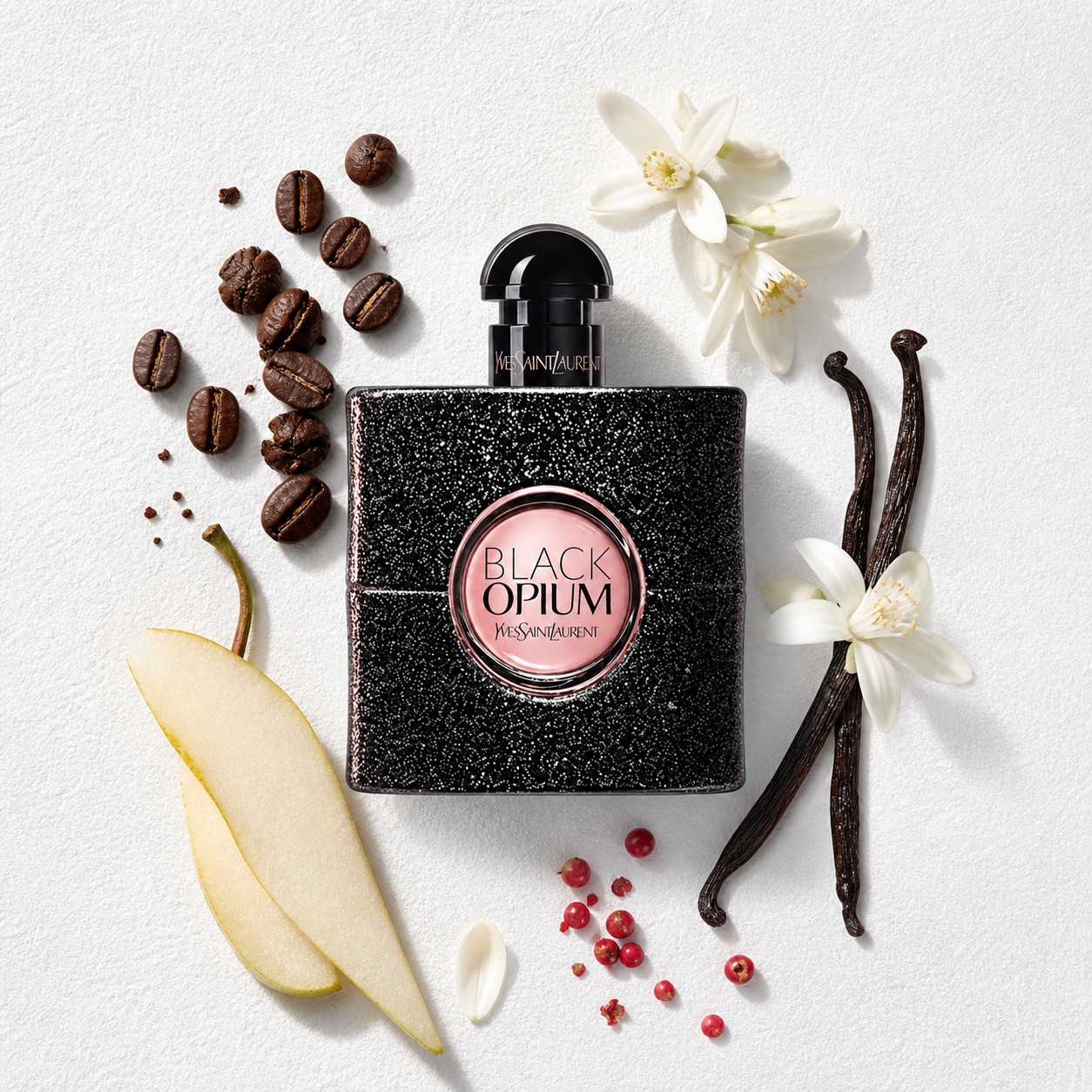 Black Opium Eau de Parfum bottle-with-ingredients