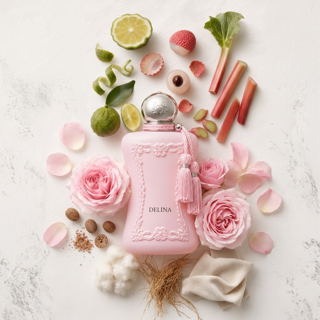 Romantic Evening delina-eau-de-parfum bottle-with-ingredients
