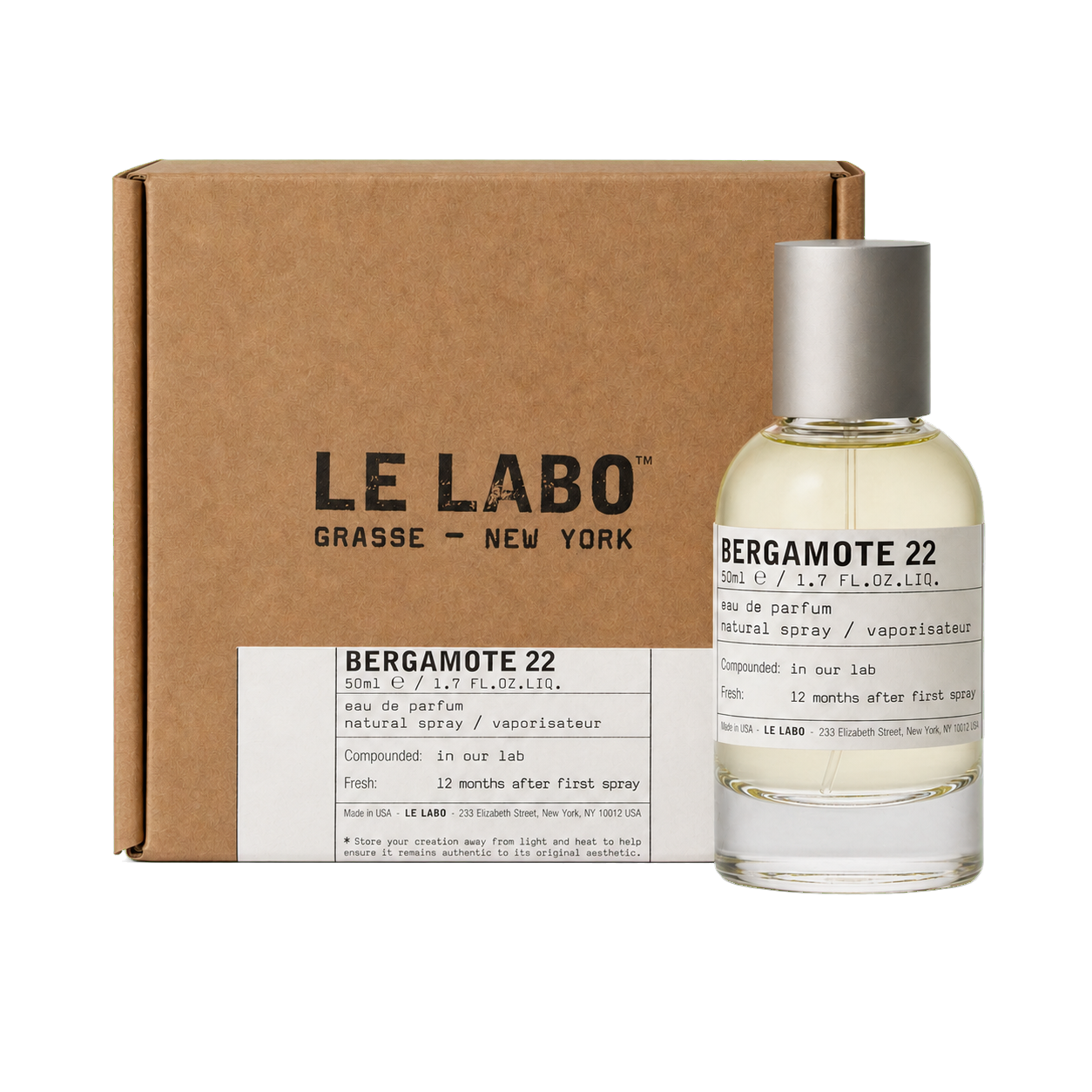 Le Labo Bergamote 22 Eau de Parfum packaged-bottle-rembg