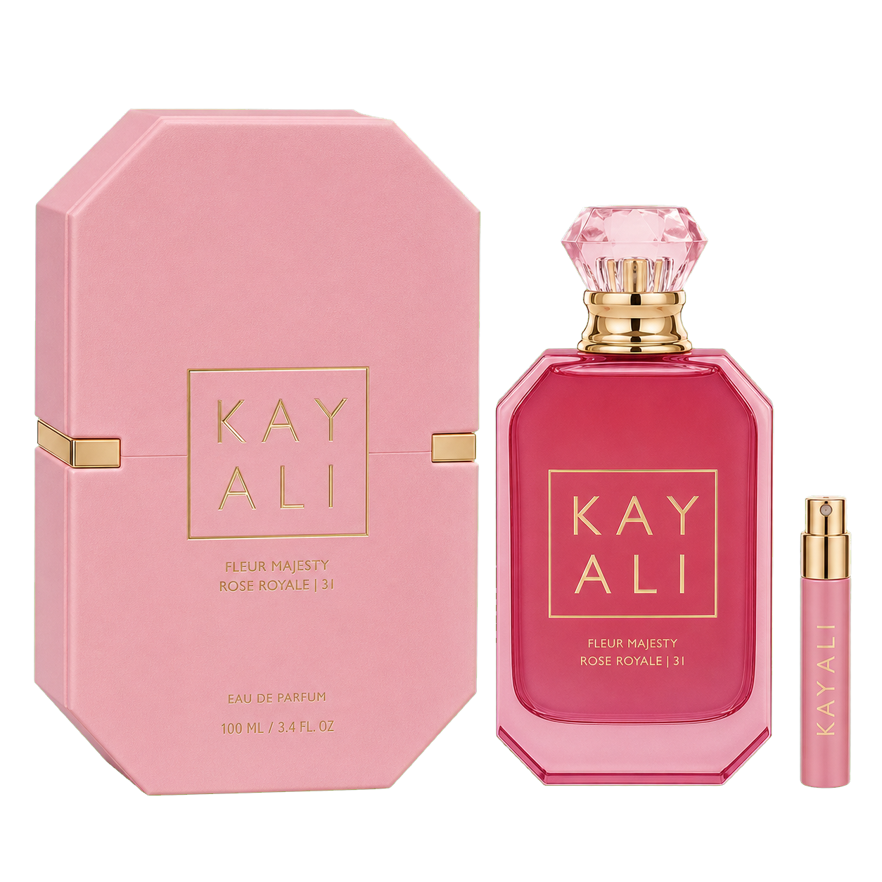 KAYALI Fleur Majesty Rose Royale | 31 Eau de Parfum packaged-bottle-rembg